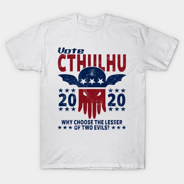 VOTE CTHULHU 2020 - CTHULHU AND LOVECRAFT T-Shirt by Tshirt Samurai